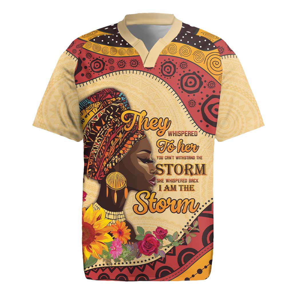 African Woman Rugby Jersey I Am The Storm - African Pride