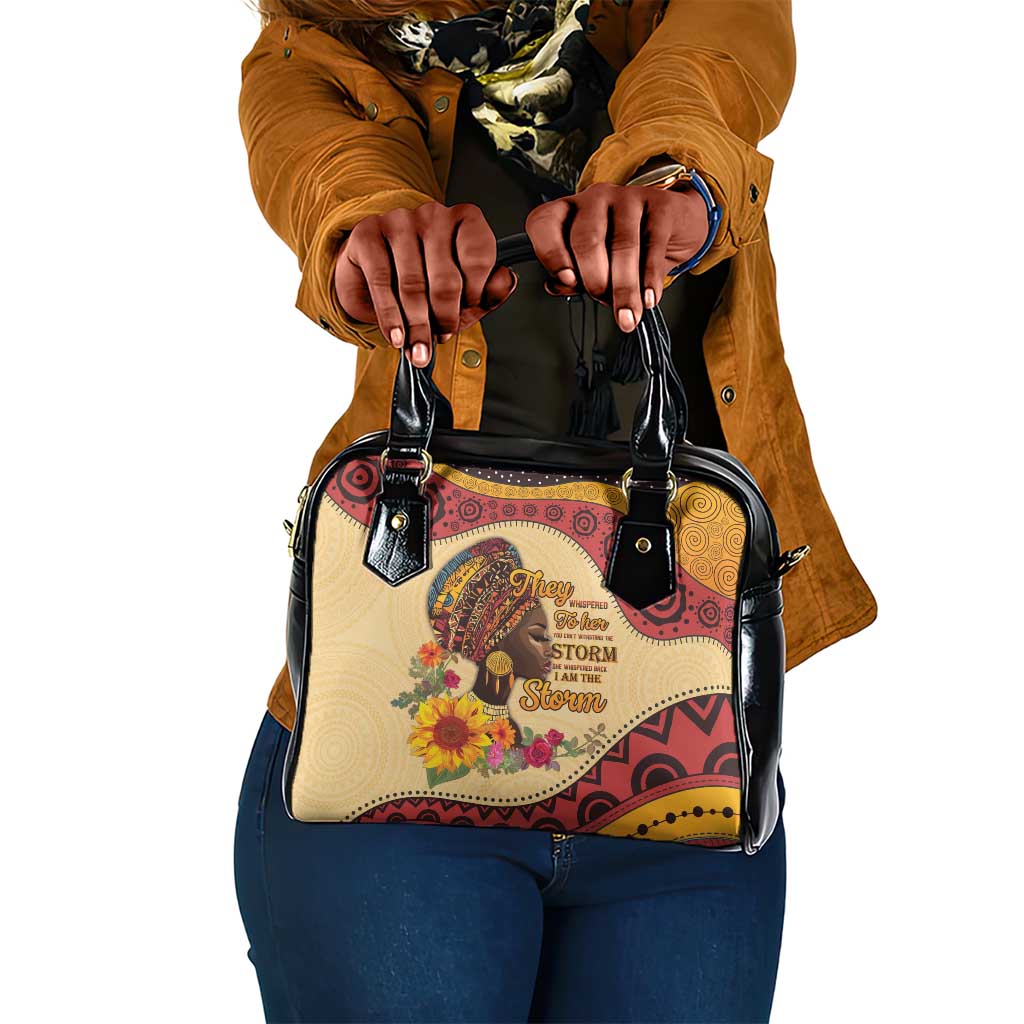 African Woman Shoulder Handbag I Am The Storm - African Pride