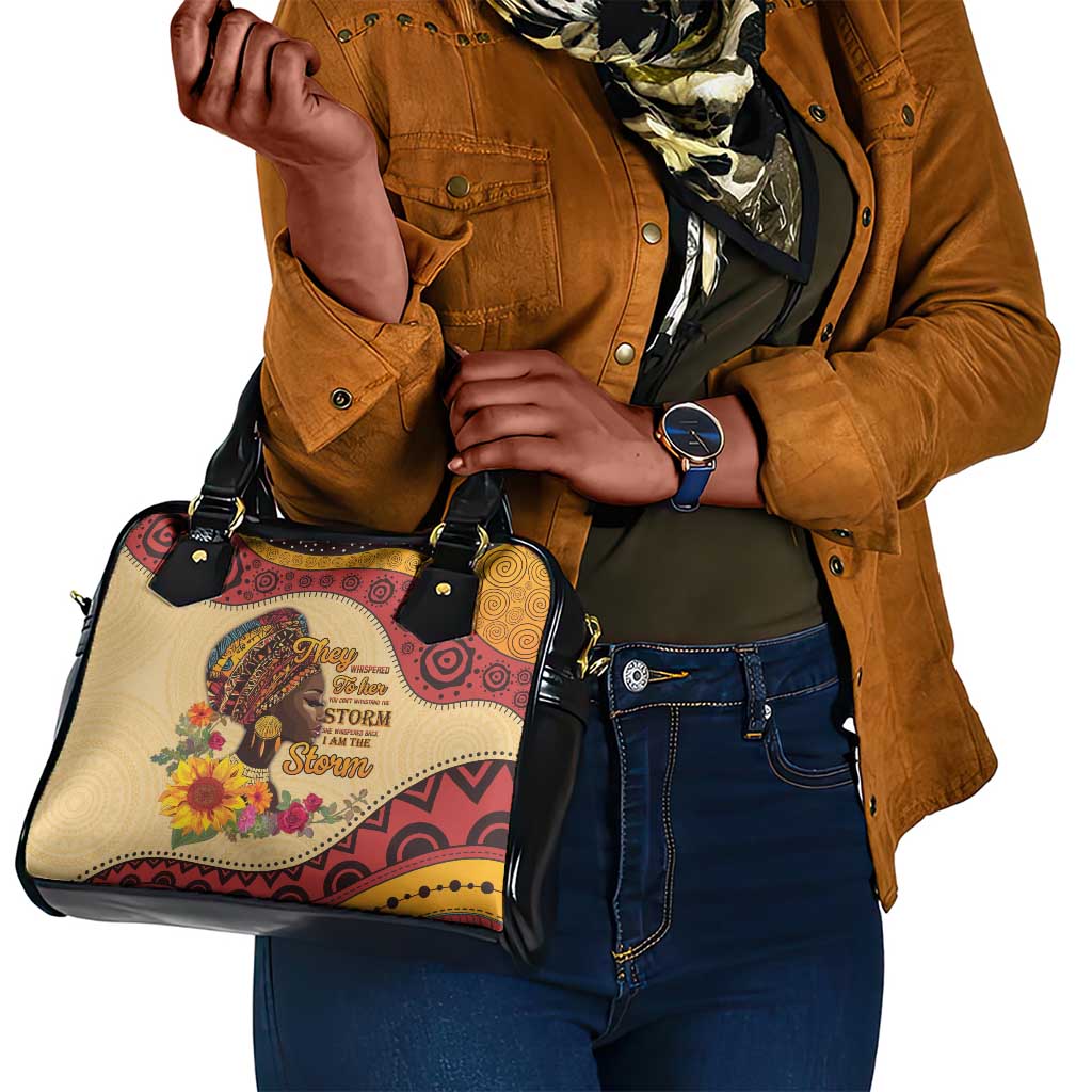 African Woman Shoulder Handbag I Am The Storm - African Pride