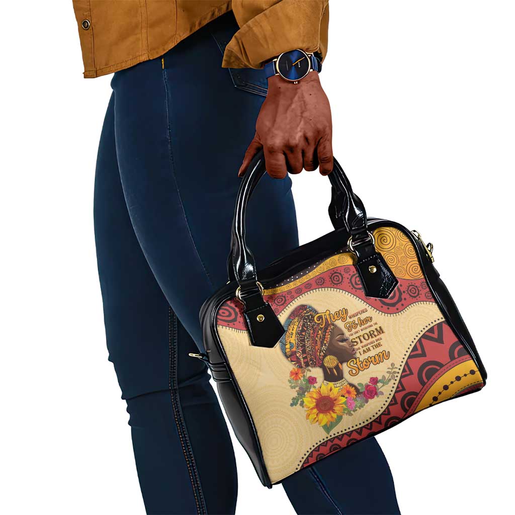 African Woman Shoulder Handbag I Am The Storm - African Pride
