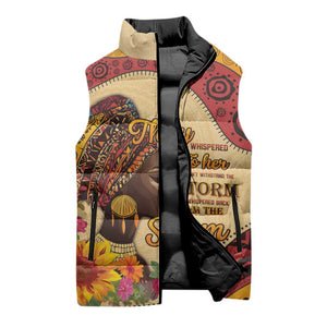 Black History Month Sleeveless Puffer Jacket African Woman Afro I Am The Storm