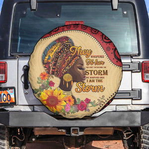 African Woman Spare Tire Cover I Am The Storm - African Pride