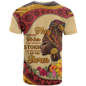 African Woman T shirt I Am The Storm - African Pride