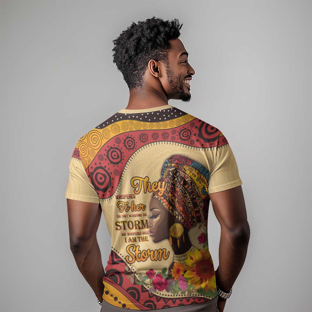 African Woman T shirt I Am The Storm - African Pride