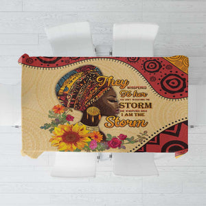 African Woman Tablecloth I Am The Storm - African Pride