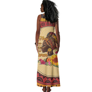African Woman Tank Maxi Dress I Am The Storm - African Pride