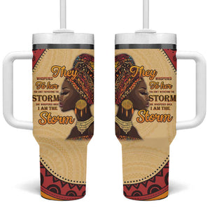 African Woman Tumbler With Handle I Am The Storm - African Pride