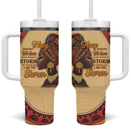 African Woman Tumbler With Handle I Am The Storm - African Pride