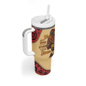 African Woman Tumbler With Handle I Am The Storm - African Pride