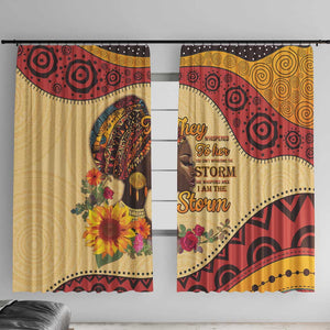 African Woman Window Curtain I Am The Storm - African Pride