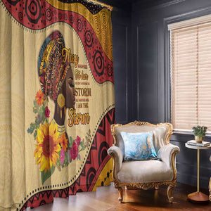 African Woman Window Curtain I Am The Storm - African Pride