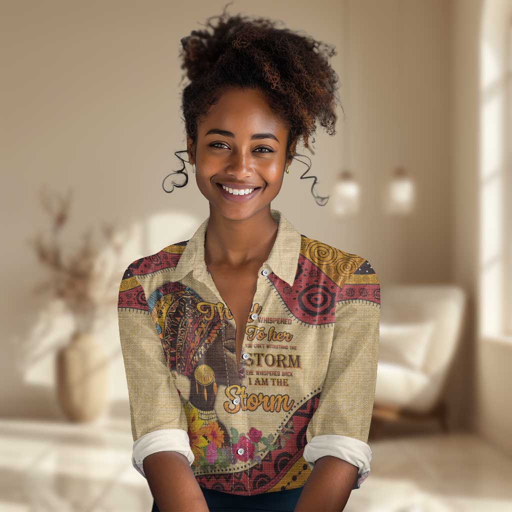 African Woman Women Casual Shirt I Am The Storm - African Pride