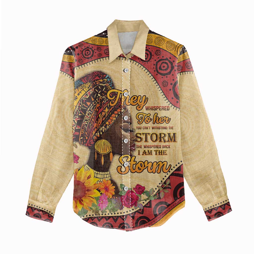 African Woman Women Casual Shirt I Am The Storm - African Pride