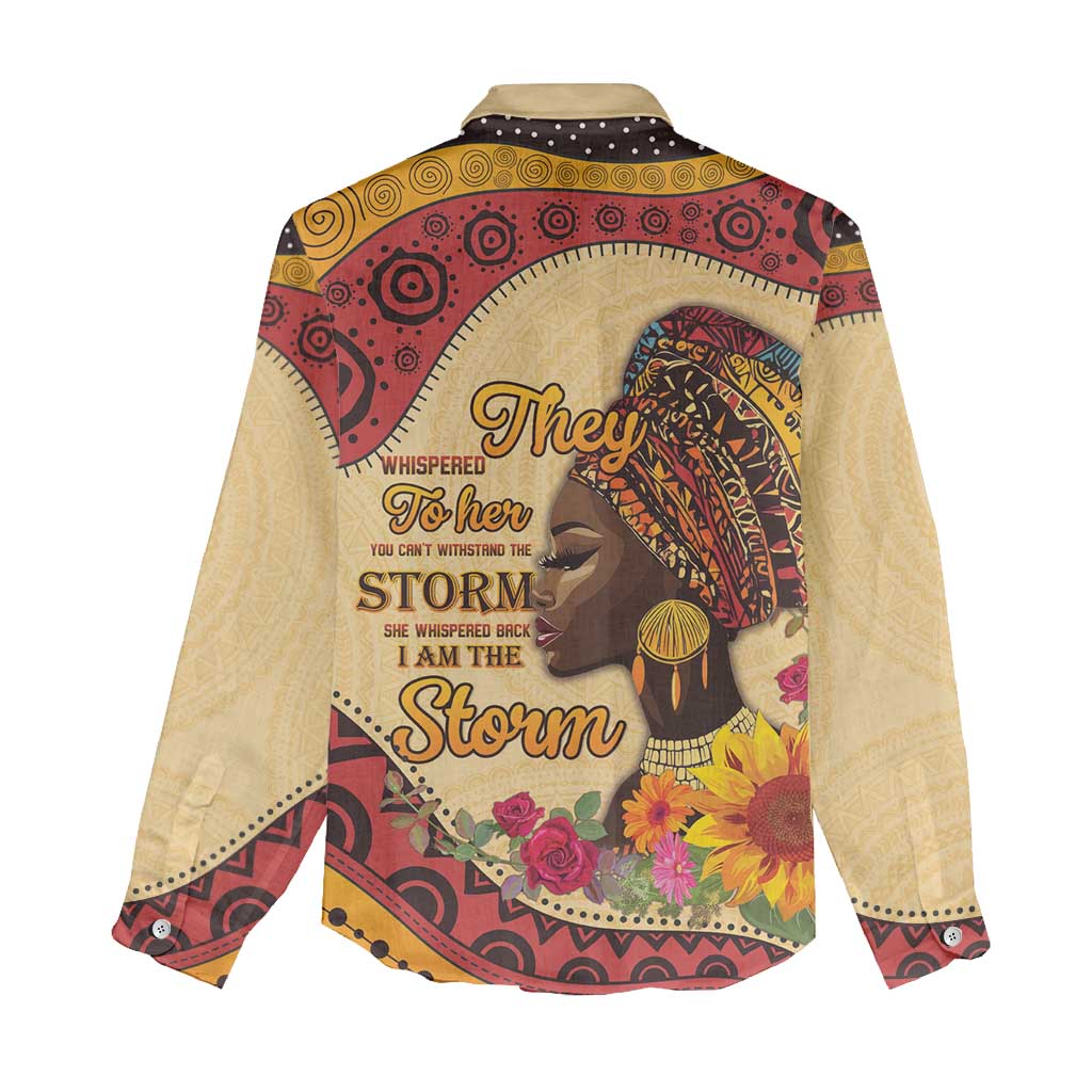 African Woman Women Casual Shirt I Am The Storm - African Pride