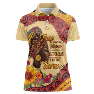 African Woman Women Polo Shirt I Am The Storm - African Pride