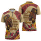 Black History Month Zipper Polo Shirt African Woman Afro I Am The Storm