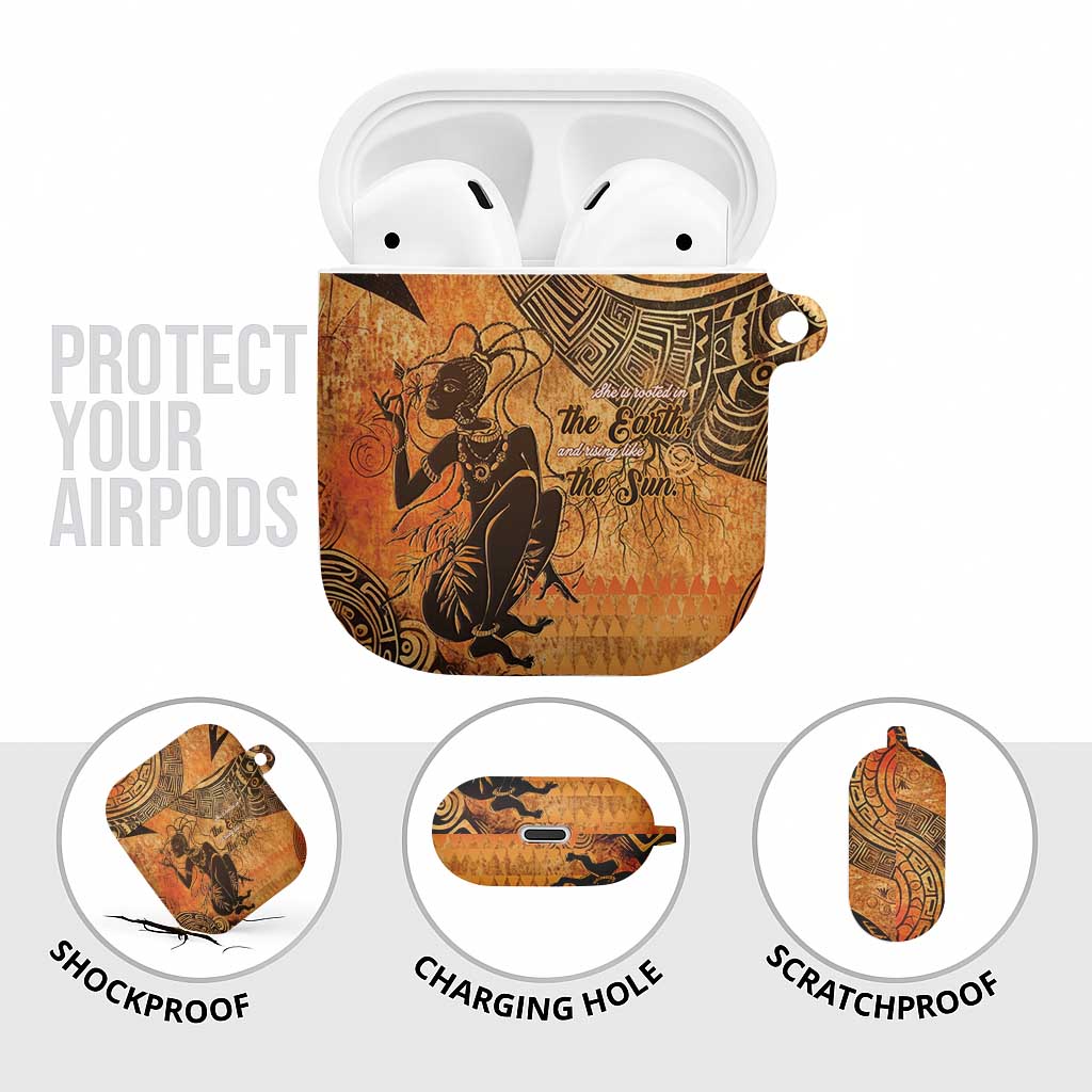 African Women AirPods Case She Is Rooted In The Earth and Rising Like The Sun
