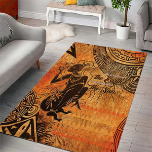 African Women Area Rug With Tribal Pattern - African Pride