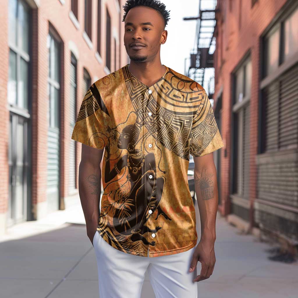 African Women Baseball Jersey With Tribal Pattern - African Pride