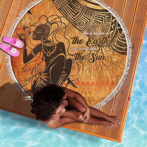 African Women Beach Blanket With Tribal Pattern - African Pride