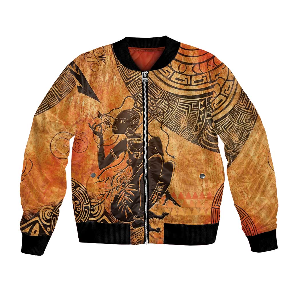 African Women Bomber Jacket With Tribal Pattern - African Pride