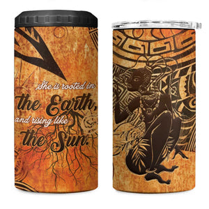 African Women 4 in 1 Can Cooler Tumbler With Tribal Pattern - African Pride