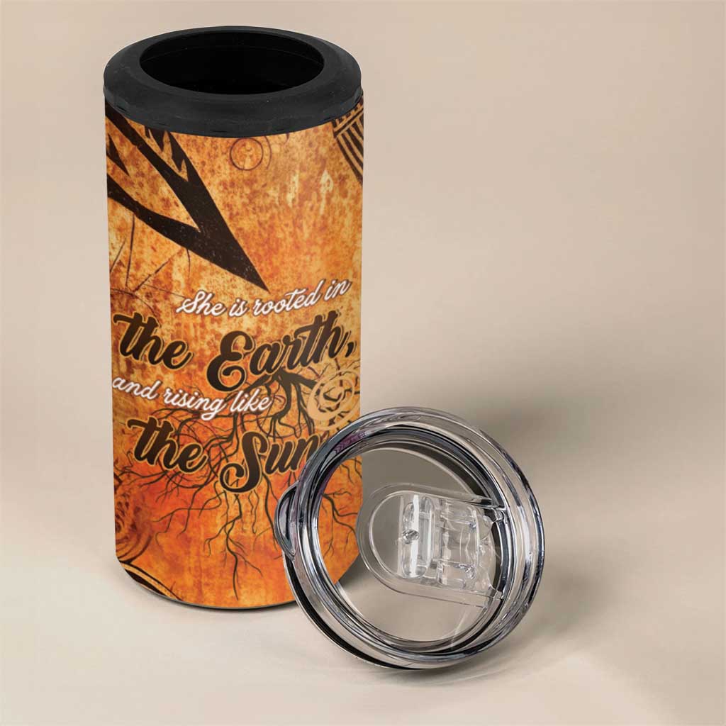 African Women 4 in 1 Can Cooler Tumbler With Tribal Pattern - African Pride