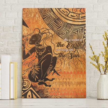 African Women Canvas Wall Art With Tribal Pattern - African Pride