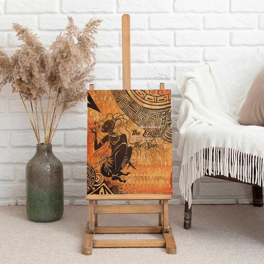 African Women Canvas Wall Art With Tribal Pattern - African Pride
