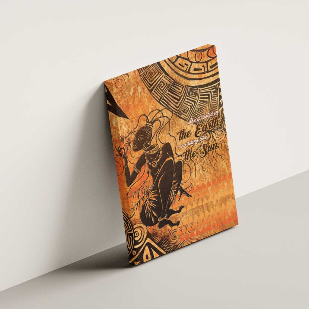 African Women Canvas Wall Art With Tribal Pattern - African Pride