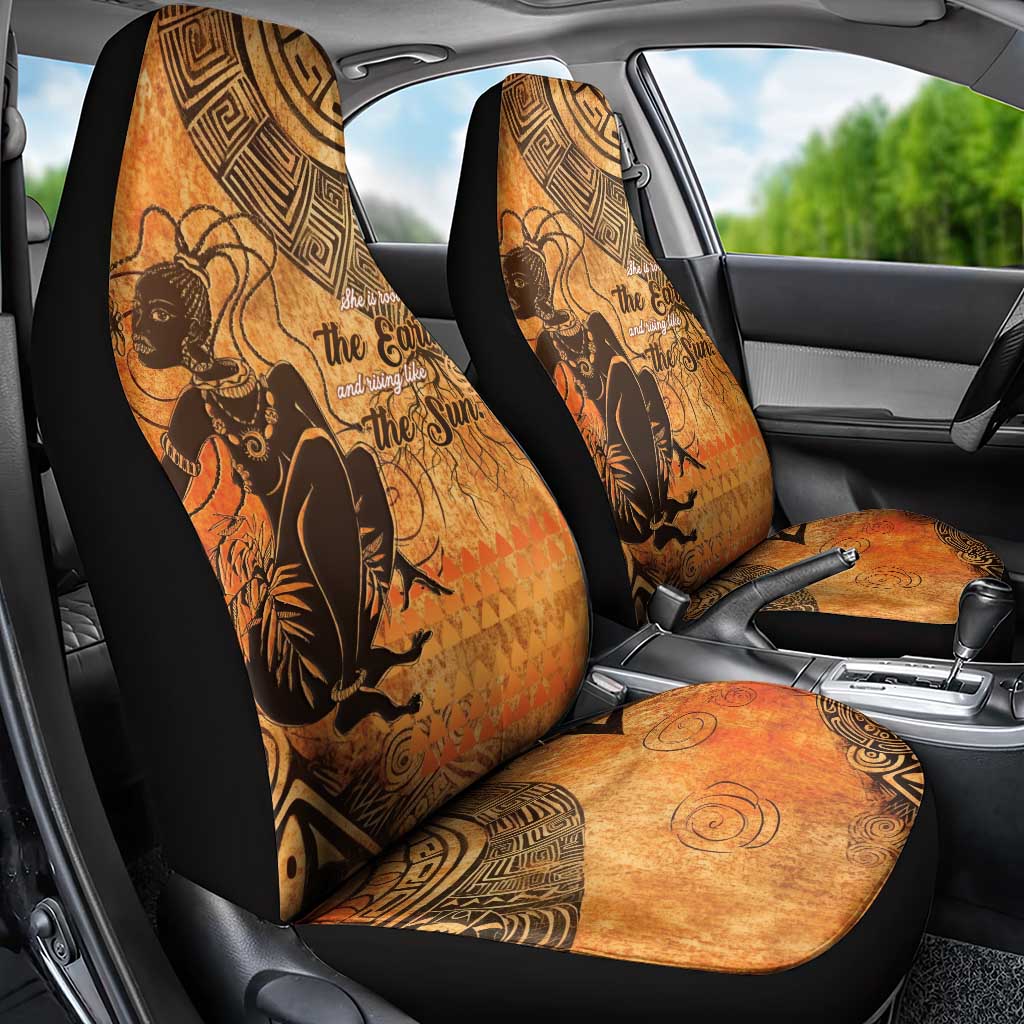 African Women Car Seat Cover With Tribal Pattern - African Pride