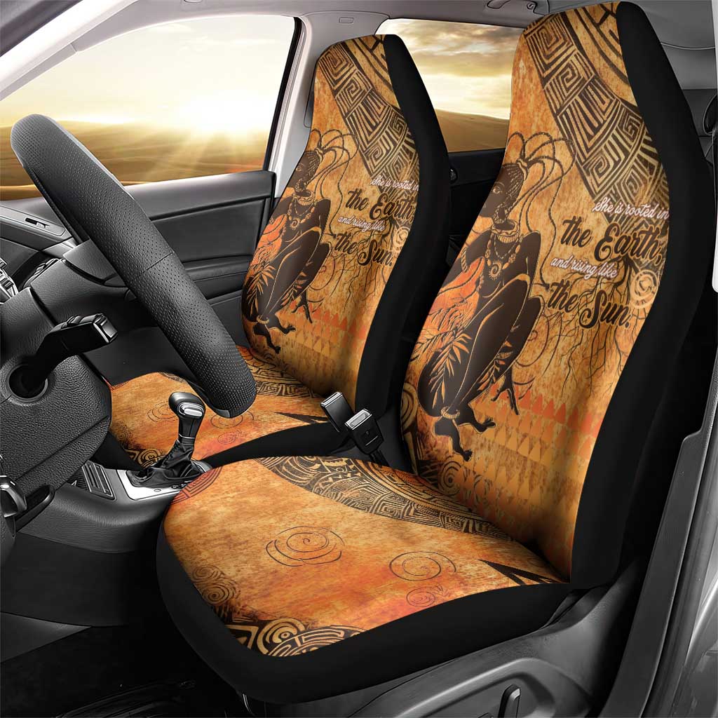 African Women Car Seat Cover With Tribal Pattern - African Pride
