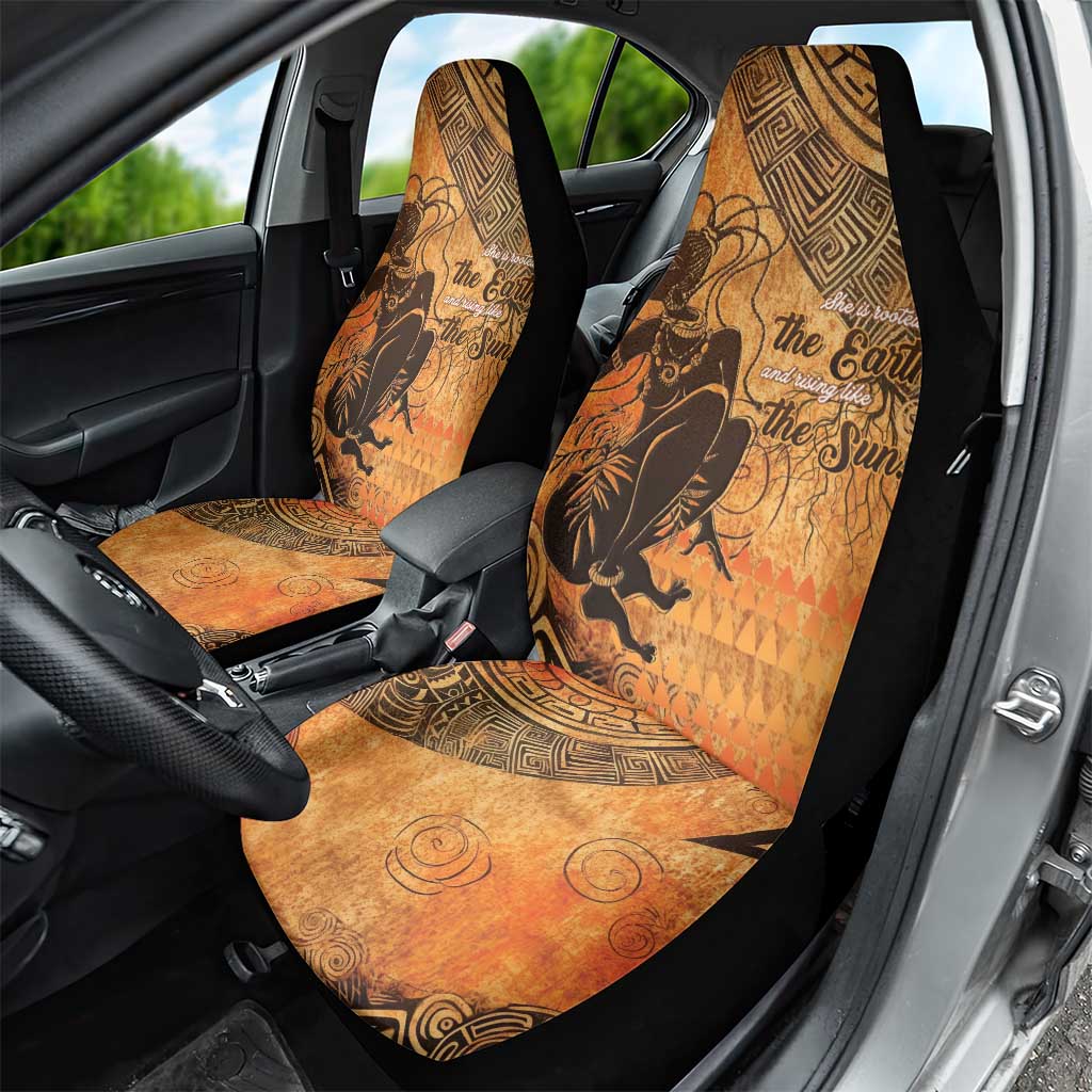 African Women Car Seat Cover With Tribal Pattern - African Pride