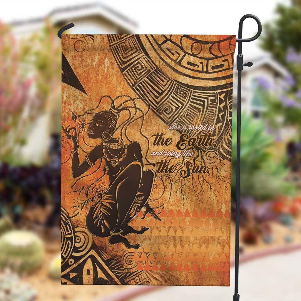 African Women Garden Flag With Tribal Pattern - African Pride