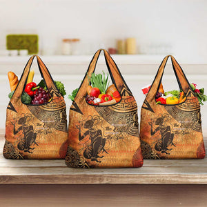African Women Grocery Bag With Tribal Pattern - African Pride