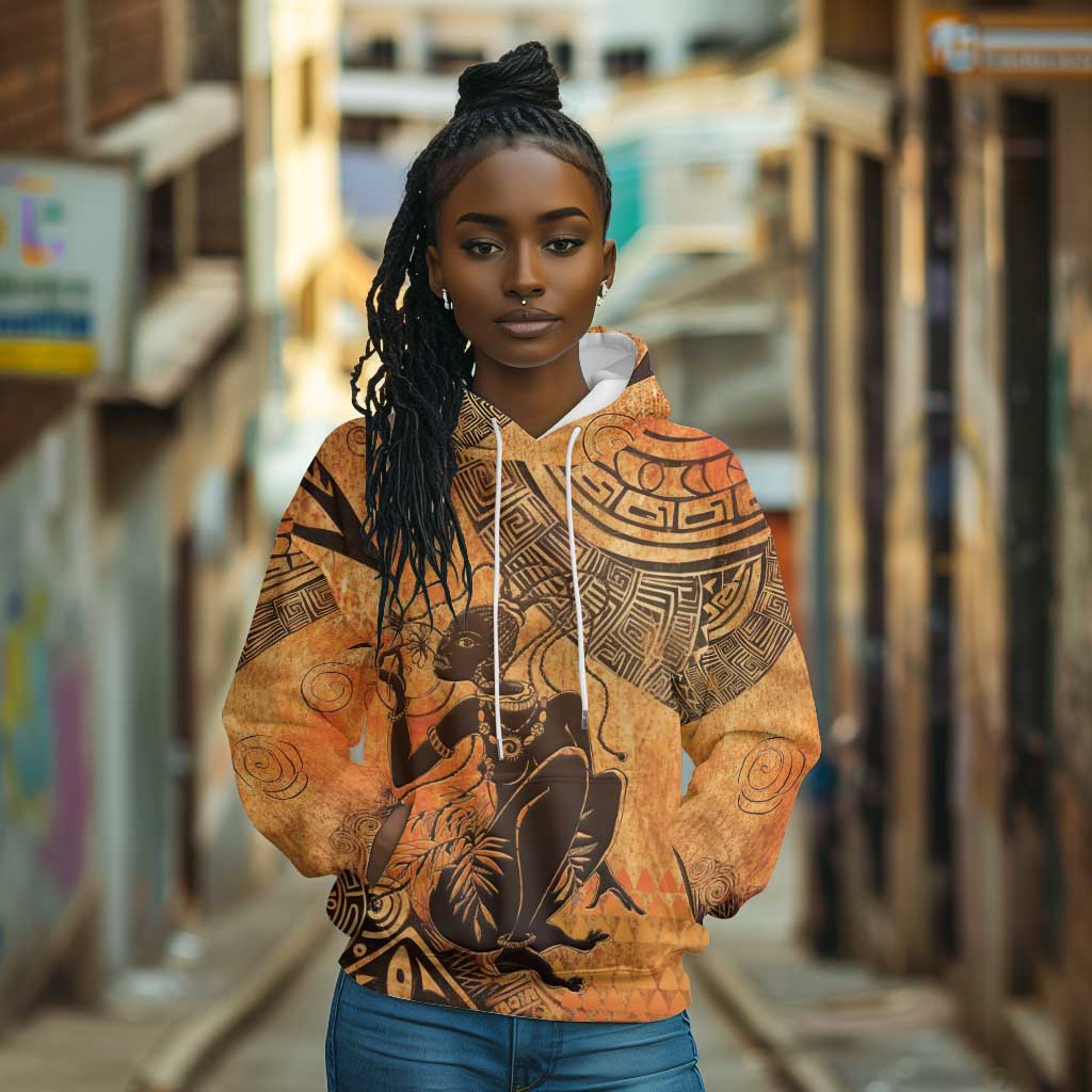 African Women Hoodie With Tribal Pattern - African Pride