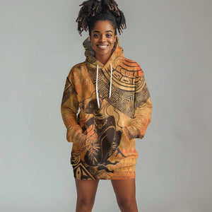 African Women Hoodie Dress With Tribal Pattern - African Pride