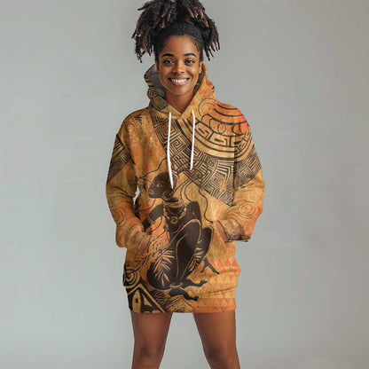 African Women Hoodie Dress With Tribal Pattern - African Pride