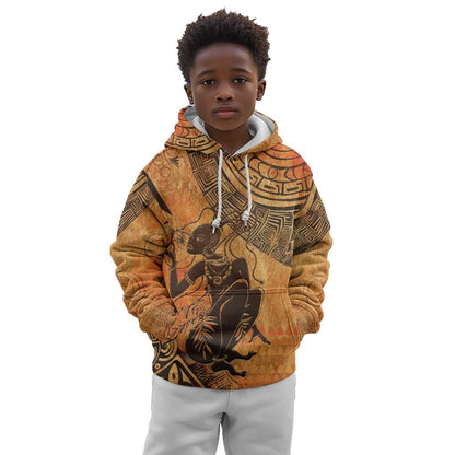 African Women Kid Hoodie With Tribal Pattern - African Pride