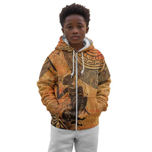 African Women Kid Hoodie With Tribal Pattern - African Pride