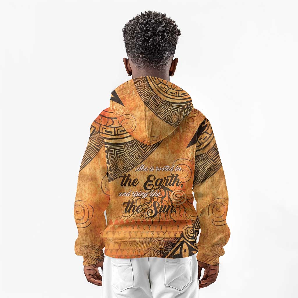 African Women Kid Hoodie With Tribal Pattern - African Pride