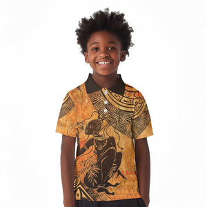 African Women Kid Polo Shirt With Tribal Pattern - African Pride