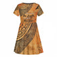 African Women Kid Short Sleeve Dress With Tribal Pattern - African Pride