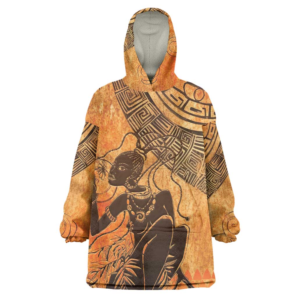 African Women Kid Wearable Blanket Hoodie With Tribal Pattern - African Pride