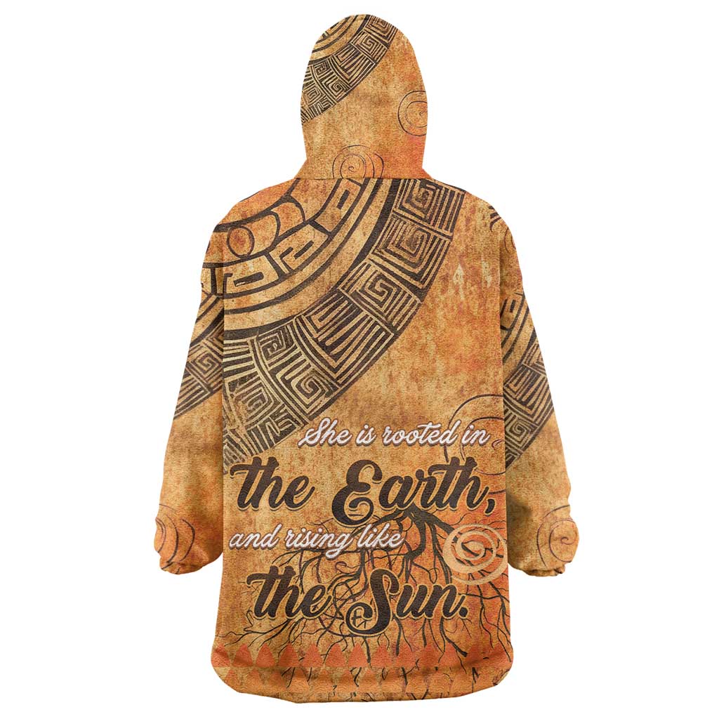 African Women Kid Wearable Blanket Hoodie With Tribal Pattern - African Pride