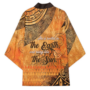 African Women Kimono She Is Rooted In The Earth and Rising Like The Sun