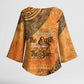 African Women Kimono Sleeve Blouse She Is Rooted In The Earth and Rising Like The Sun