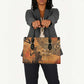 African Women Leather Bag She Is Rooted In The Earth and Rising Like The Sun