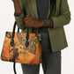 African Women Leather Bag She Is Rooted In The Earth and Rising Like The Sun