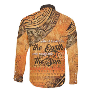 African Women Long Sleeve Button Shirt With Tribal Pattern - African Pride